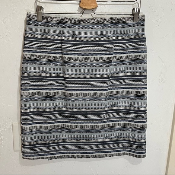 J. Jill Blue Breeze Mountain Faux Wrap Pencil Skirt Small - Picture 5 of 9